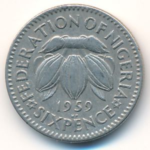 Nigeria, 6 pence, 1959
