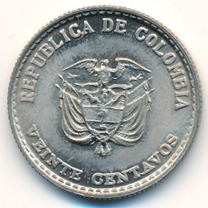 Колумбия, 20 сентаво (1965 г.)