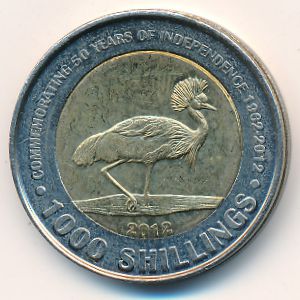 Уганда, 1000 шиллингов (2012 г.)