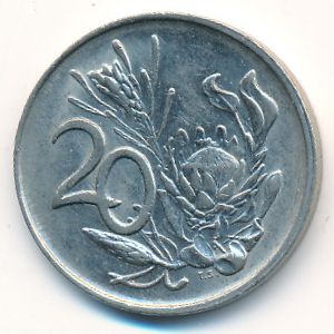 South Africa, 20 cents, 1983