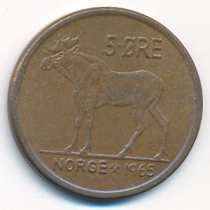 Норвегия, 5 эре (1965 г.)