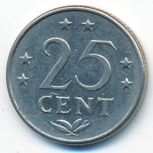 Антильские острова, 25 центов (1971 г.)