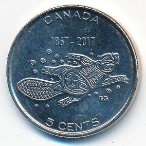 Канада, 5 центов (2017 г.)