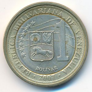 Venezuela, 1 bolivar, 2007