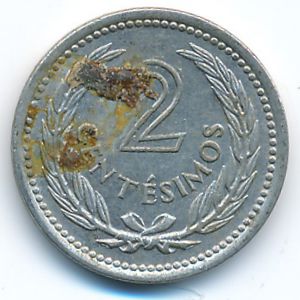 Uruguay, 2 centesimos, 1953