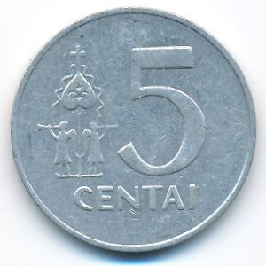 Lithuania, 5 centai, 1991