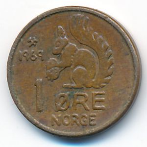 Норвегия, 1 эре (1969 г.)