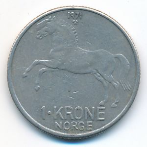 Норвегия, 1 крона (1971 г.)