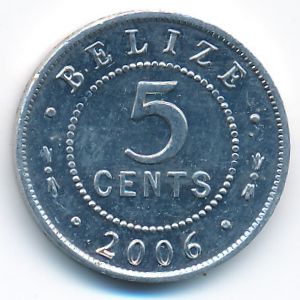 Belize, 5 cents, 2006
