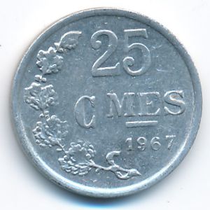Luxemburg, 25 centimes, 1967