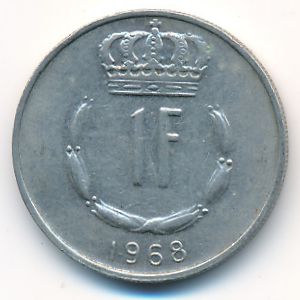 Luxemburg, 1 franc, 1968