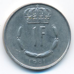Luxemburg, 1 franc, 1981