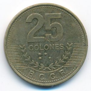 Коста-Рика, 25 колон (2007 г.)