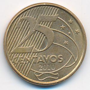 Бразилия, 25 сентаво (2010 г.)