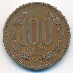 Чили, 100 песо (1987 г.)