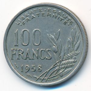 Франция, 100 франков (1958 г.)