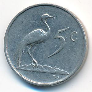 South Africa, 5 cents, 1975