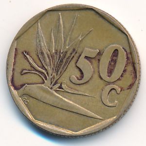 South Africa, 50 cents, 1995