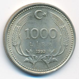 Турция, 1000 лир (1993 г.)