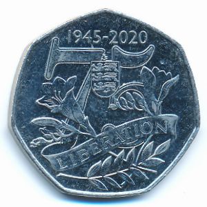 Гернси, 50 пенсов (2020 г.)