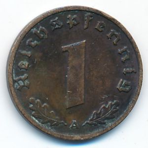 Третий Рейх, 1 рейхспфенниг (1937 г.)