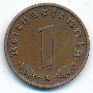 Третий Рейх, 1 рейхспфенниг (1939 г.)