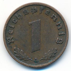 Третий Рейх, 1 рейхспфенниг (1939 г.)