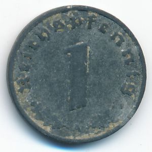 Nazi Germany, 1 reichspfennig, 1942