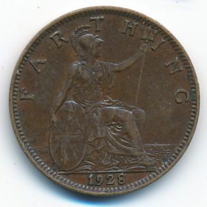 Великобритания, 1 фартинг (1928 г.)