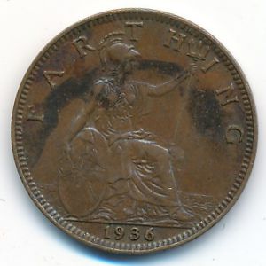 Великобритания, 1 фартинг (1936 г.)