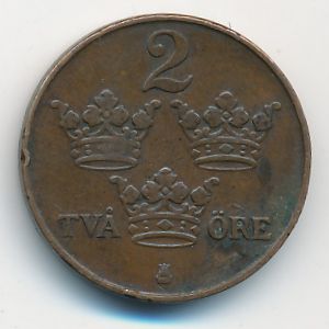 Швеция, 2 эре (1910 г.)