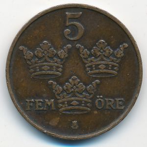 Швеция, 5 эре (1913 г.)