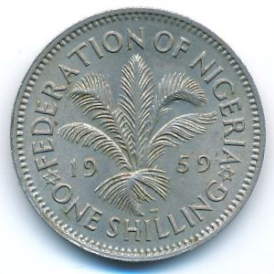 Nigeria, 1 shilling, 1959
