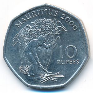 Маврикий, 10 рупий (2000 г.)