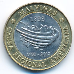 Argentina, 2 pesos, 2012