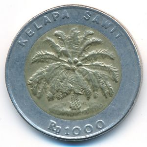 Indonesia, 1000 rupiah, 1996