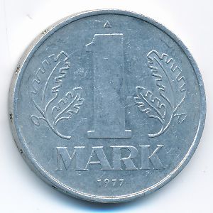 German Democratic Republic, 1 mark, 1977