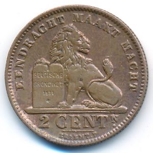 Бельгия, 2 сентима (1911 г.)