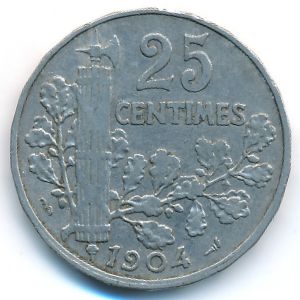 France, 25 centimes, 1904