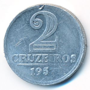 Бразилия, 2 крузейро (1957 г.)