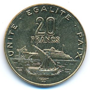 Джибути, 20 франков (2016 г.)