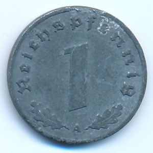 Nazi Germany, 1 reichspfennig, 1942