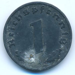 Nazi Germany, 1 reichspfennig, 1943