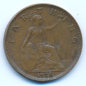 Великобритания, 1 фартинг (1928 г.)