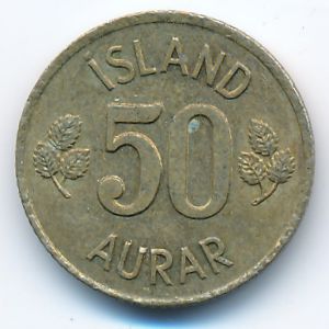 Iceland, 50 aurar, 1970