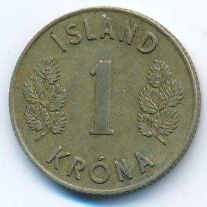 Исландия, 1 крона (1965 г.)