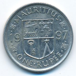 Mauritius, 1 rupee, 1997