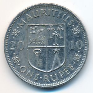 Mauritius, 1 rupee, 2010