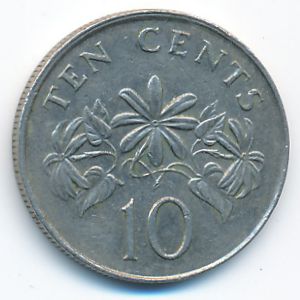 Singapore, 10 cents, 1987