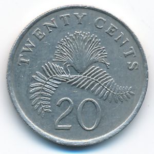 Сингапур, 20 центов (1985 г.)